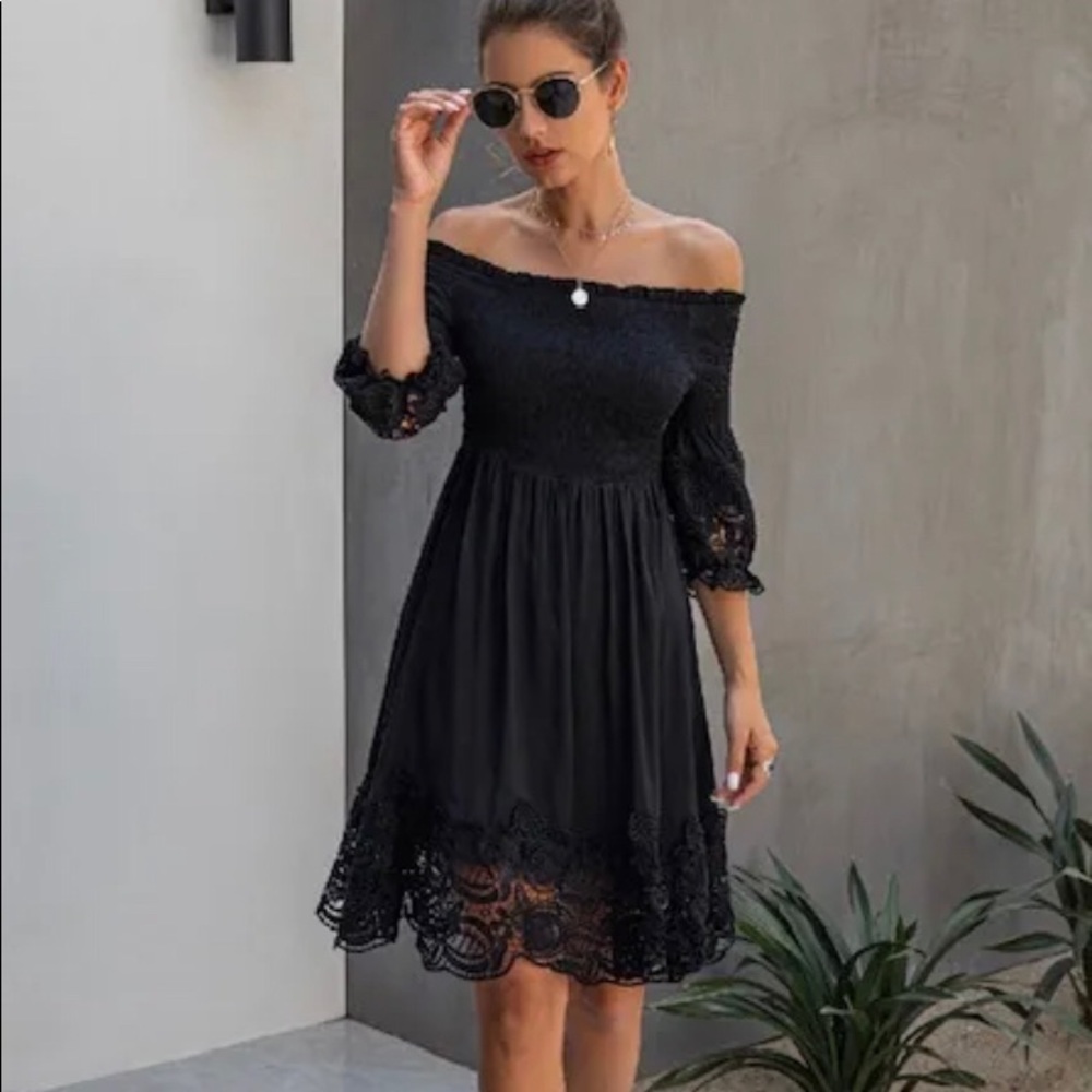 Off Shoulder Lace Dress